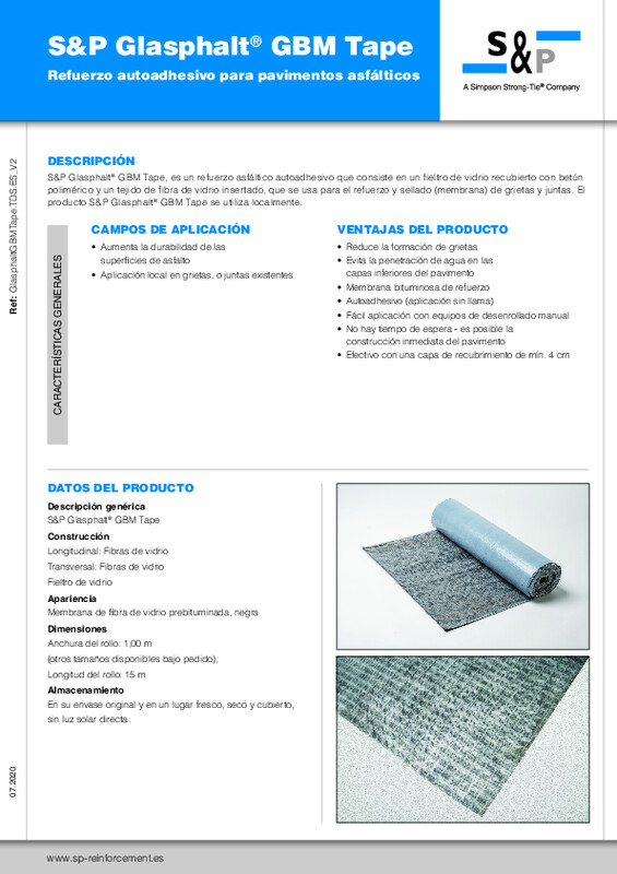Ficha Técnica S&P Glasphalt® GBM Tape  