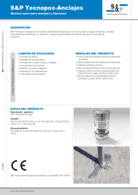 Ficha Técnica S&P Tecnopox-Anclajes