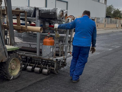INSTALACION DE LA MALLA GLASPHALT G