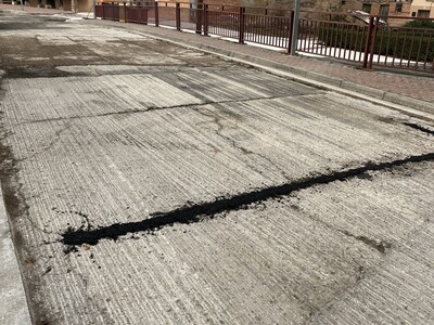 Road during preparation works